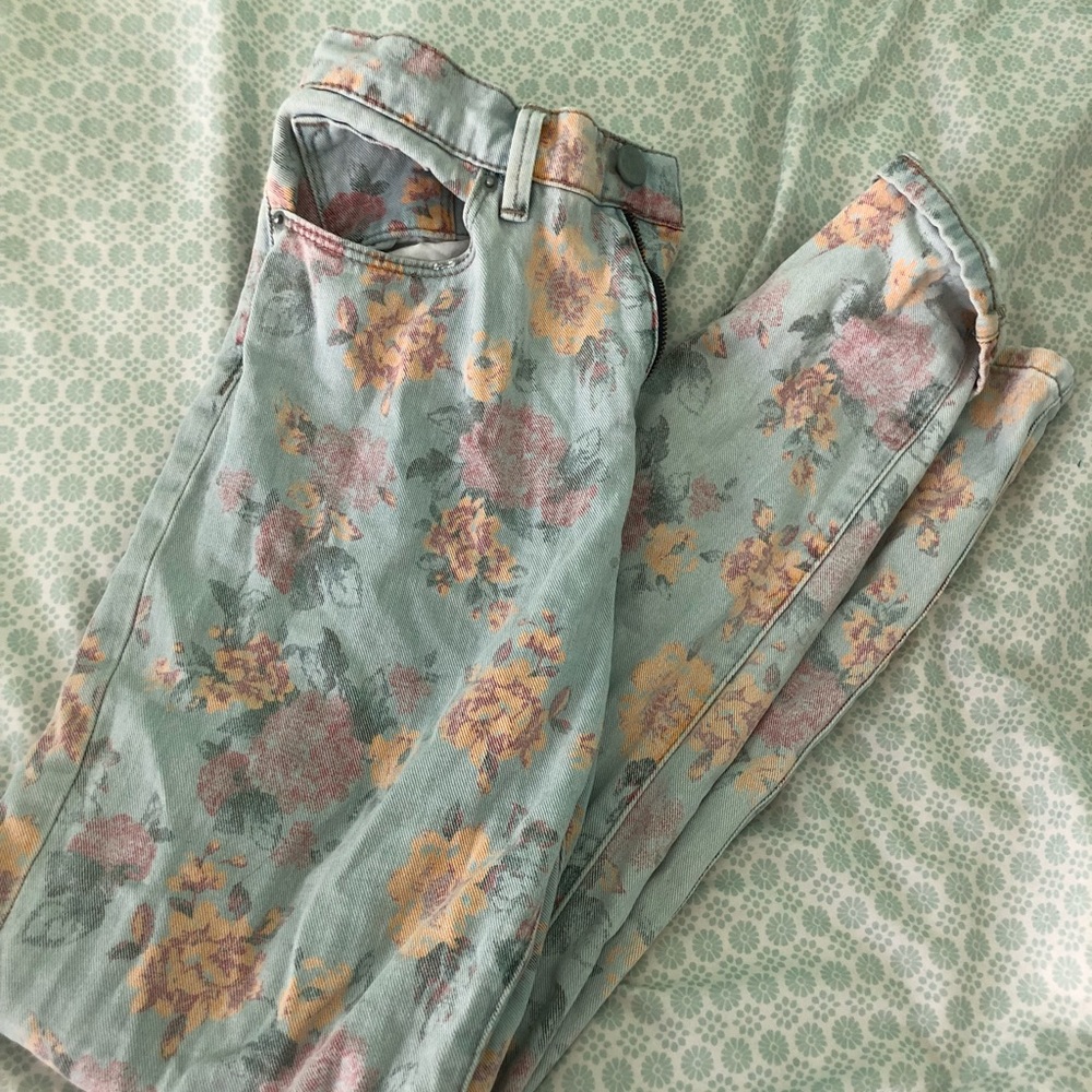 Floral urban outfitters jeans